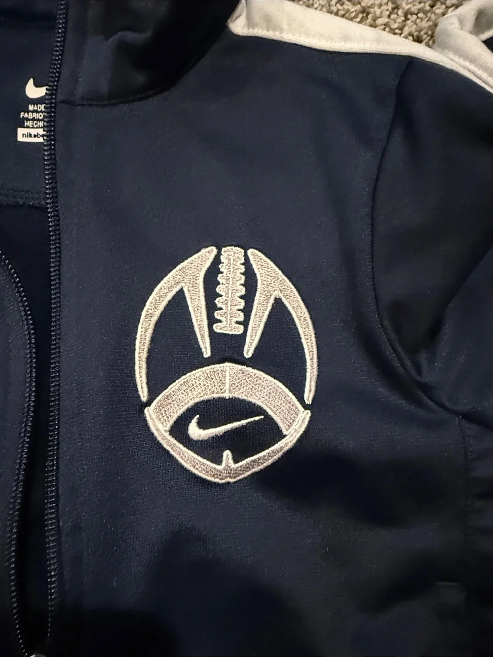 Nike Navy Blue Kids Track Jacket with White Stripe 3T